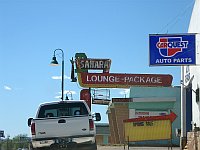 USA - Santa Rosa NM - Sahara Lounge Neon Sign  (21 Apr 2009)
